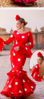 traje flamenca flor
