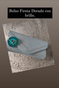 bolso brillo dorado celia