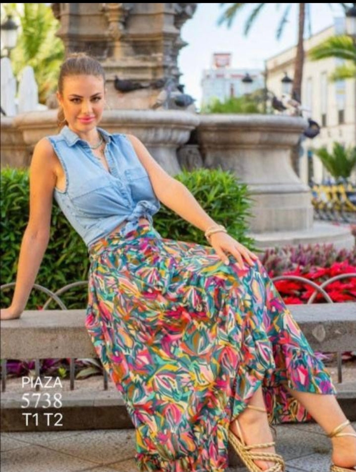 falda seda caribe