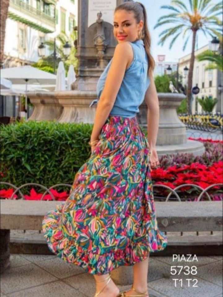 falda seda caribe