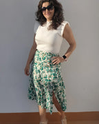 falda midi fantasia