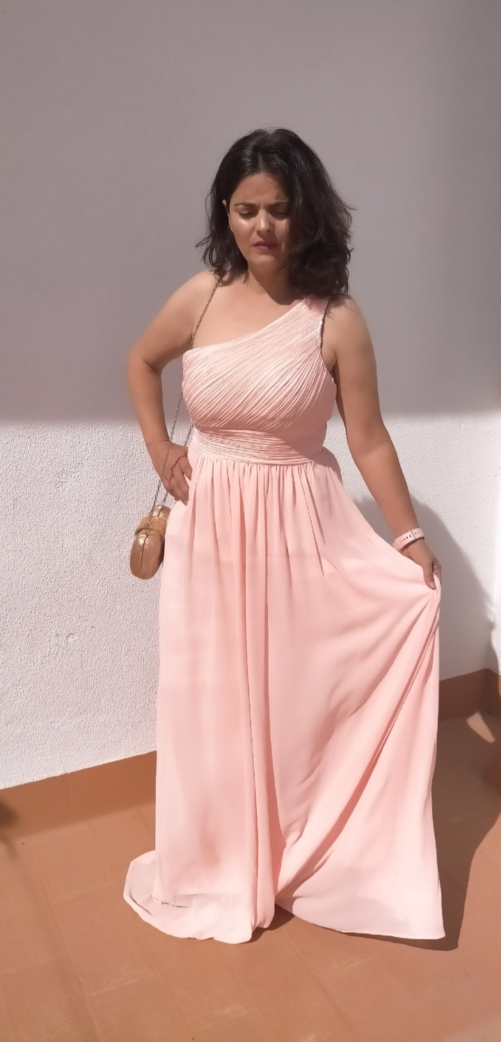 vestido largo gasa grecia