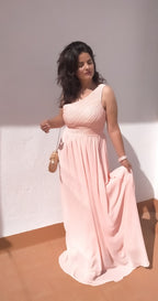vestido largo gasa grecia