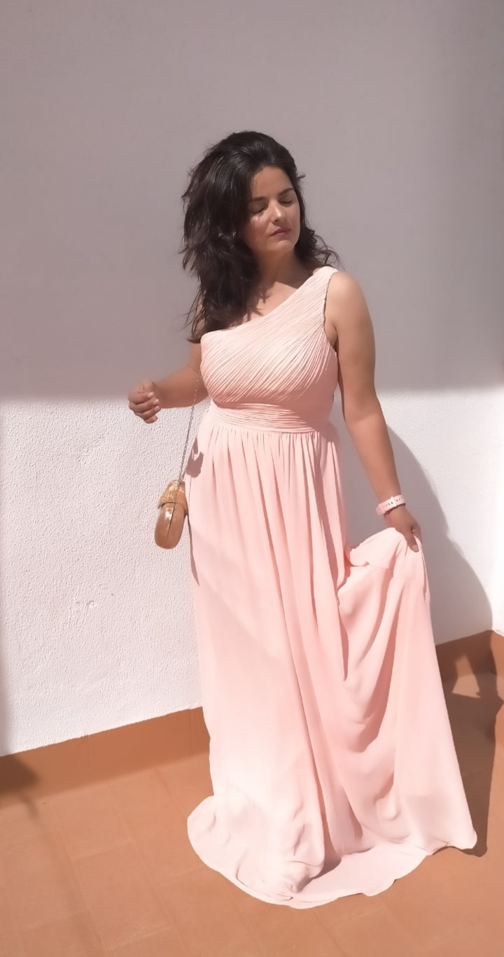 vestido largo gasa grecia