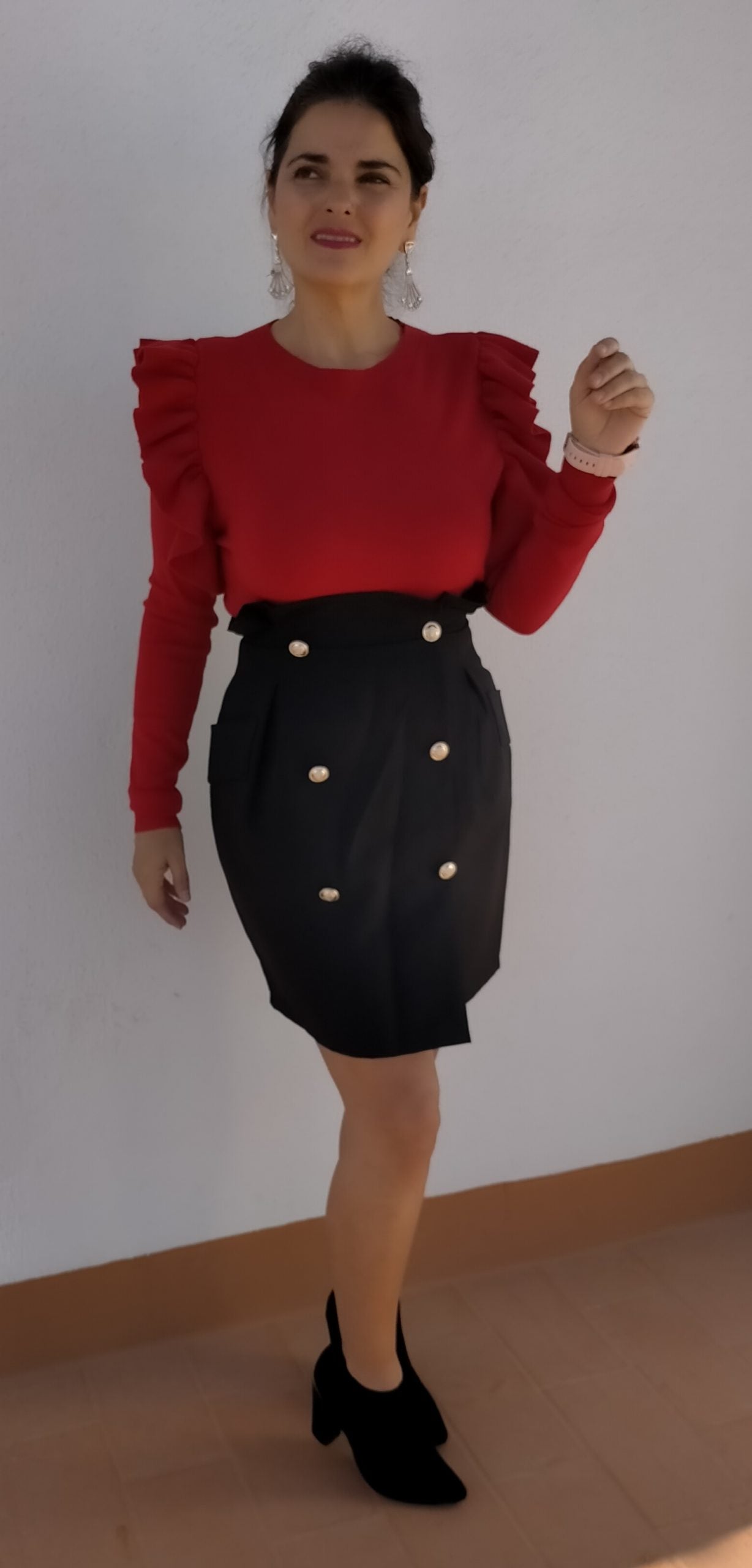 falda luisa botones