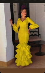 traje flamenca liso basico
