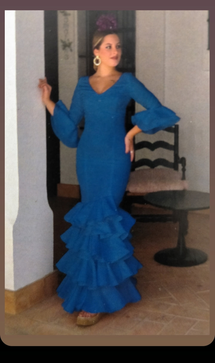 traje flamenca liso basico