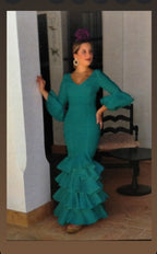 traje flamenca liso basico