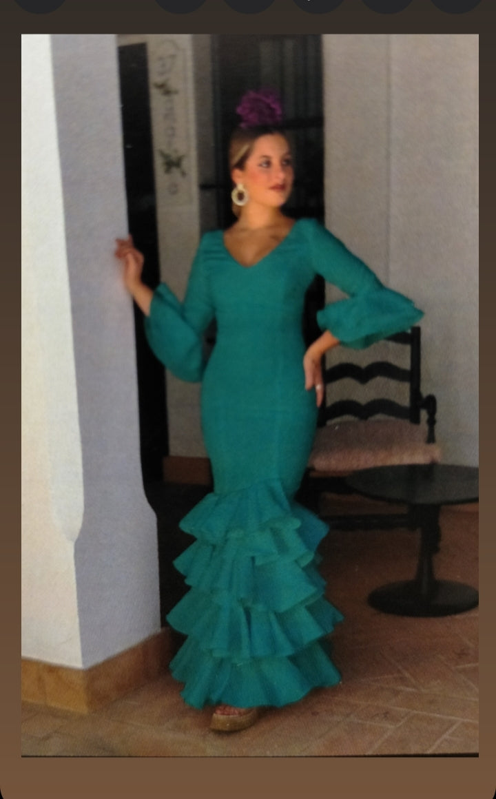 traje flamenca liso basico