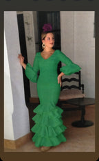 traje flamenca liso basico