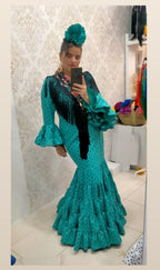 traje flamenca canastero perla