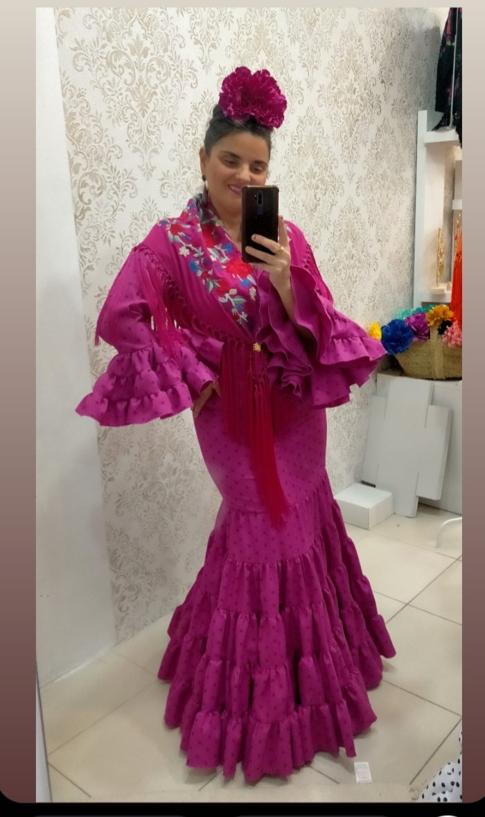 traje flamenca canastero perla