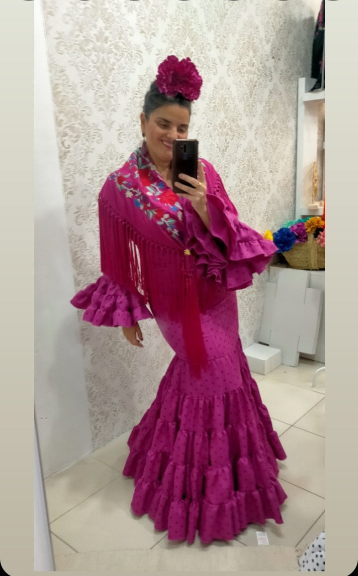traje flamenca canastero perla