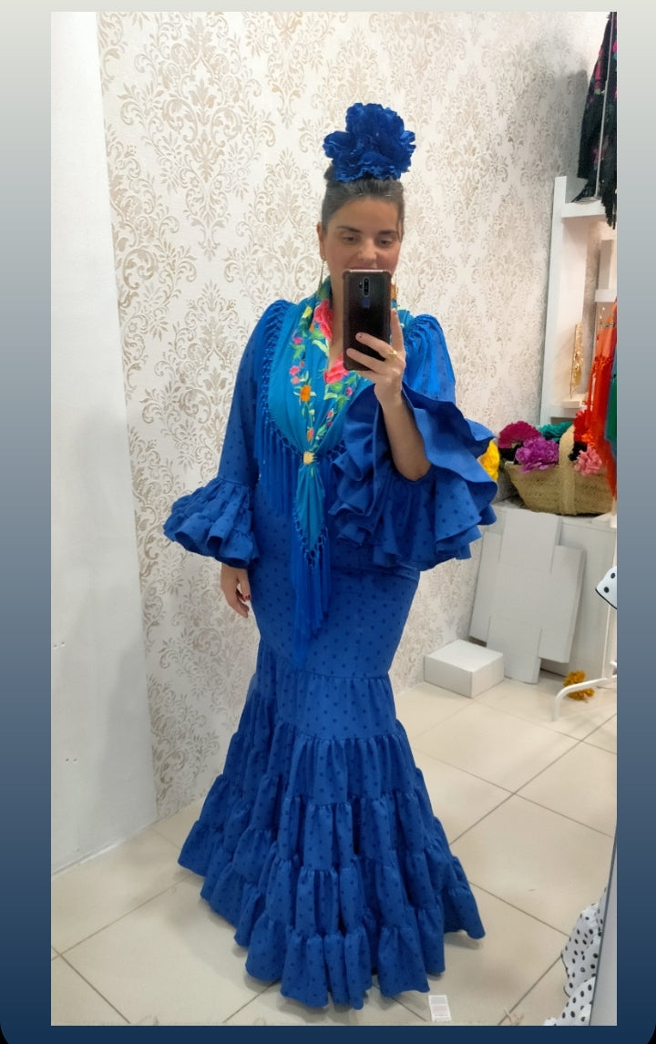 traje flamenca canastero perla