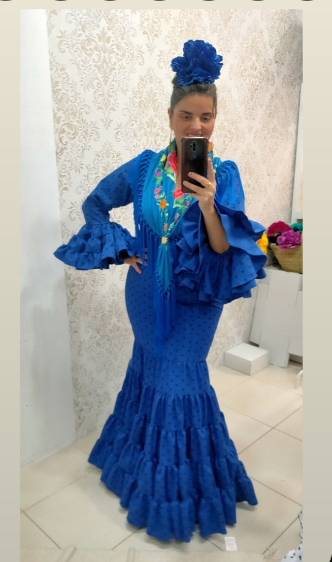 traje flamenca canastero perla