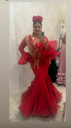 traje flamec clavel rojo