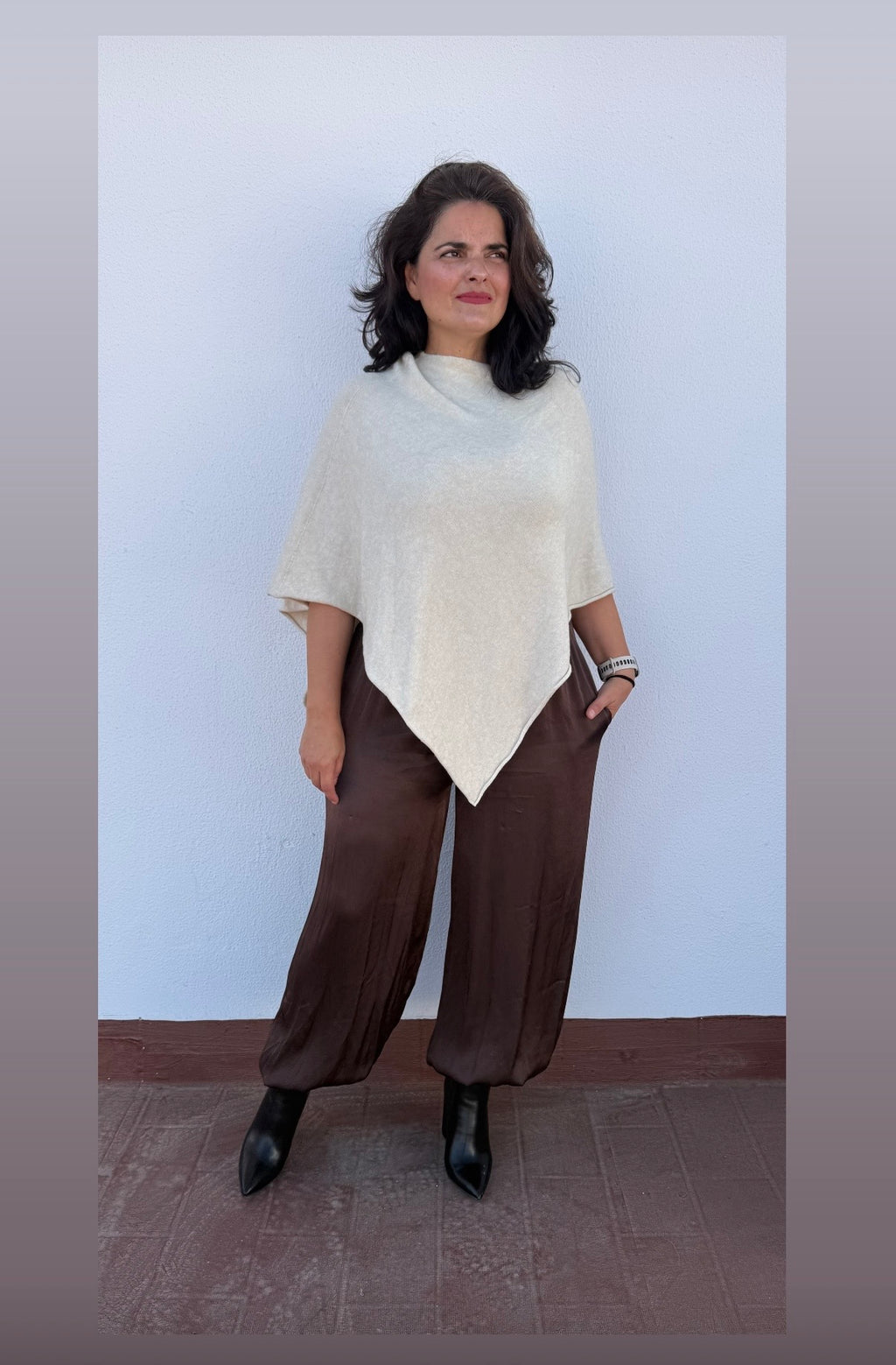 poncho lana fina