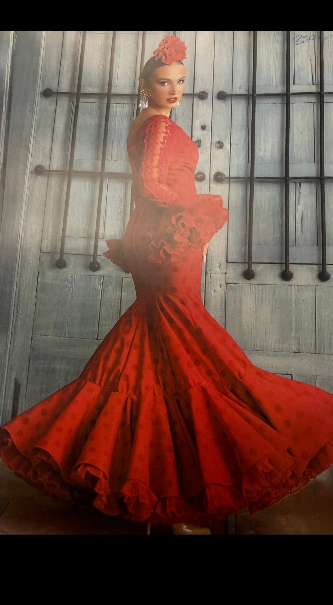 traje flamenca lunar terciopelo vera